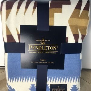 Pendleton Blue Gold Burgundy Pattern